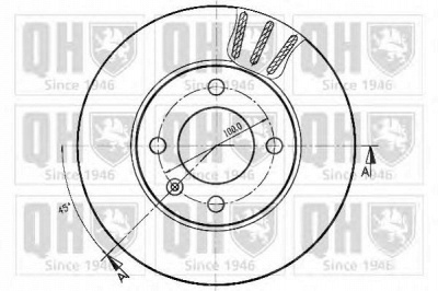 QUINTON HAZELL bdc4548 -  Тормозной диск